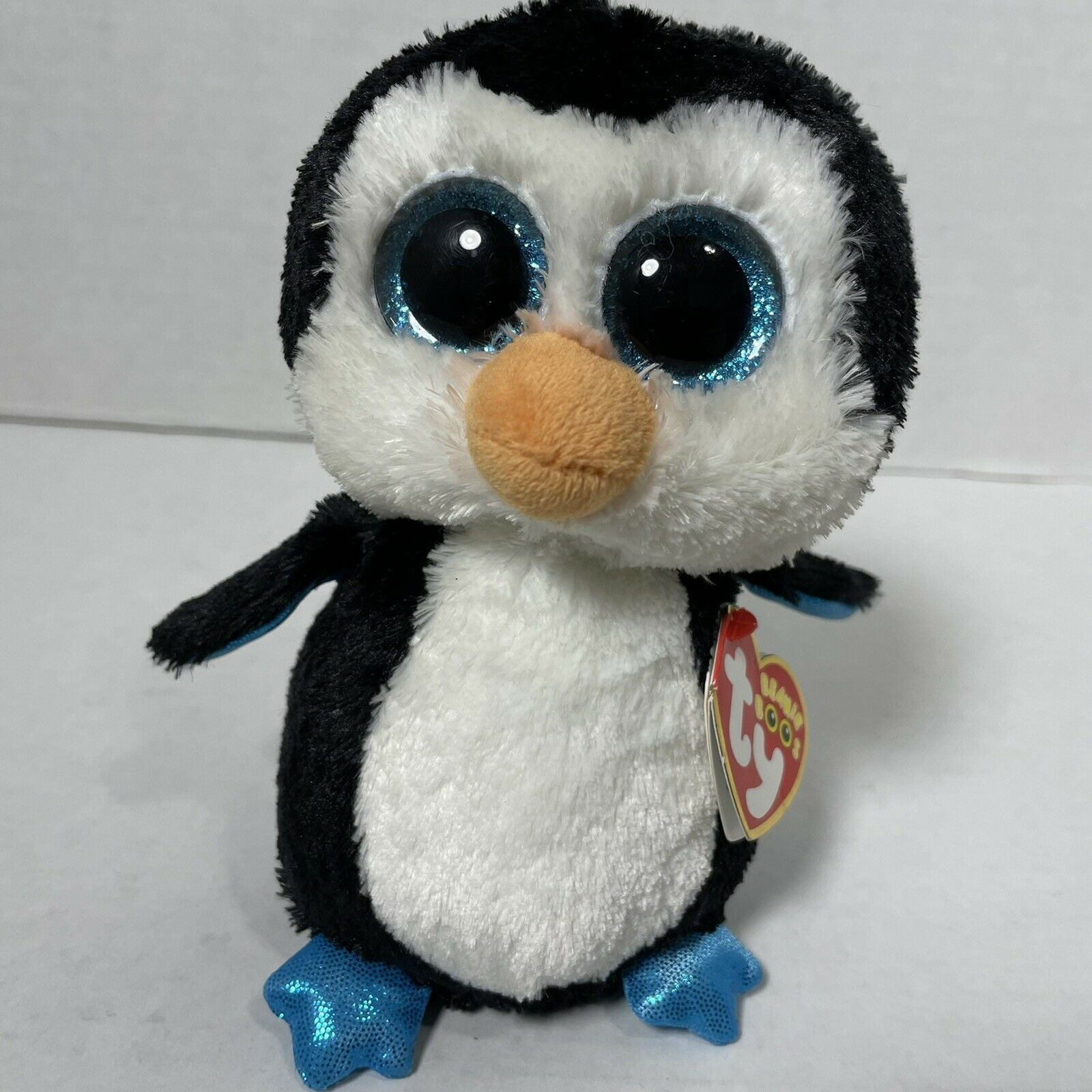 Details about   TY BEANIE BABY BOO BOOS STUFFED PLUSH WADDLES PENGUIN 2009 6" BIG BLUE EYES NWT 