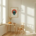 thumbnail image 3 of Blue skull II - Illustration Skull Pop Art Modern Art Psychedelic Surrealism Gothic Oak Framed Wall Art Print 12 x 18 inches, 3 of 15