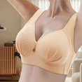 thumbnail image 2 of Riforla Women Fashion Casual Breathable Tube Top Bra Underwear Without Steel Ring Gathering and Adjusting Bro Everyday Wear Bras Khaki 38, 2 of 7
