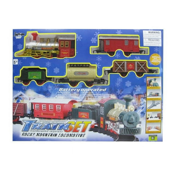 BATTERY OPERATED TRAIN SET LET'S ROCKY MOUNTAIN LOCOMOTIVE