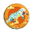 thumbnail image 2 of ZNDUO Zodiac Tiger Animal Pattern Spare Tire Cover, Universal Fit for Jeep Trailer RV SUV Camper Vehicle Waterproof Dust Tire Cover 15 inch, 2 of 8