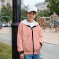 thumbnail image 3 of Uorisanigo Light Pink Kids Hoodies Lightweight Fall Winter Jacket Sweatshirts Long Sleeve Full-Zip Sweatshirts Jackets with Pockets Spring Autumn Warm Shirts, 3 of 7