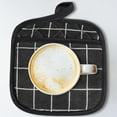 thumbnail image 5 of PUMYPOREITY Pot Holder for Kitchen, Hot Pot Holders Set, Oven Mat for Cooking and Baking, Heat Resistant, Black, 1 PC, 5 of 6