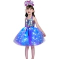 thumbnail image 2 of Mermaid Dress for Little Girls Princess Tutu Dress with light, 2 of 5