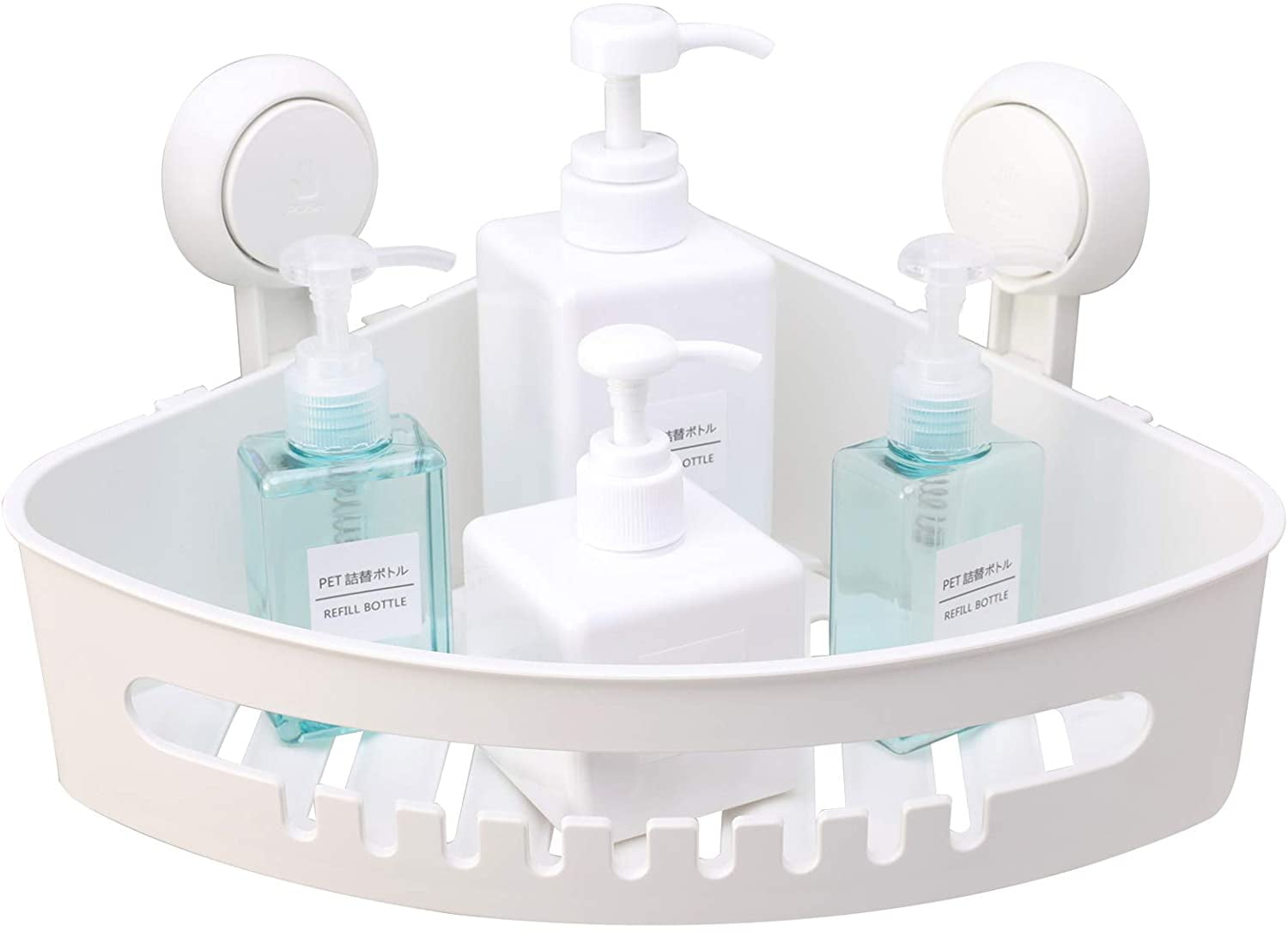 Free nail Bathroom Shelf  Shower Holder Corner Storage Rack Shampoo Organizer 