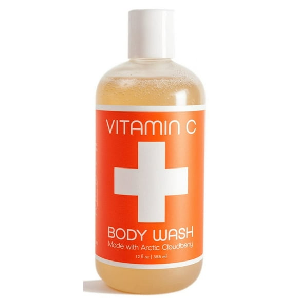 Gel de baño con VITAMINA C de Swedish Dream | Elaborado con mora ártica | Sin Sulfatos, Parabenos ni Siliconas | Vegano | Libre de crueldad | 12 onzas líquidas 355 ml | Nórdico + Bienestar