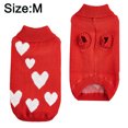 thumbnail image 2 of Autumn and winter pet clothes Valentine's Day love lovely peach heart knitting sweater, 2 of 5