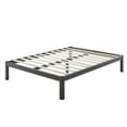 Mainstays Wood Slat Bronze Metal Platform Bed Frame, Queen