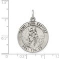 thumbnail image 3 of Sterling Silver Antiqued Saint John the Baptist Medal, 3 of 4