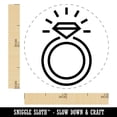 thumbnail image 2 of Jewelry Diamond Ring Self-Inking Rubber Stamp Ink Stamper - Blue Ink - Mini 1/2 Inch, 2 of 7