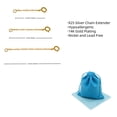 thumbnail image 6 of Extenders Chain Necklace 14K Gold Plated Sterling Silver Extension Chains for Jewelry Making 3 PCS(1 2 3 inch), 6 of 9