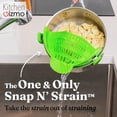 thumbnail image 4 of Pot Strainer and Pasta Strainer - Adjustable Silicone Clip On Strainer for Pots, Pans, and Bowls,Green, 4 of 8