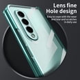 thumbnail image 4 of MonsDirect for 7.6 inch Samsung Galaxy Z Fold 2 5G 2020 Case, Clear Plating Frame Hard PC Back Shell With Screen Protector, Slim Anti-Drop Free Folding Hinge Protection for Galaxy Z Fold 2, Green, 4 of 7