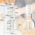 thumbnail image 7 of PORKISS White Corner Bookshelf, Wooden Tall Bookshelf with Metal Handle, Modern 5 Tier Corner Bookcase with Doors and Shelves, Freestanding Storage Cabinet for Living Room, Office, Dining Room, 7 of 7