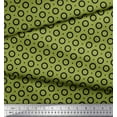 thumbnail image 3 of Soimoi Green Heavy Canvas Fabric Dots & Circle Geometric Print Fabric by the Yard 58 Inch Wide, 3 of 3