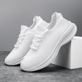 thumbnail image 6 of CAICJ98 Men Shoes Sneakers Lightweight Walking Shoes Breathable Mesh Casual Shoes Non Slip Athletic Fashion Tennis Shoes for Men White,11.5, 6 of 7