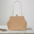 thumbnail image 4 of HUISZJ Straw Handbag, Large Capacity Kiss Lock Clutch, Woven Beach Bag for Summer Travel (Yellow), 4 of 6
