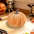 thumbnail image 4 of Velvet Pumpkin Mini Decor, Artificial Small Foam Pumpkins Fall Thanksgiving Home Table Indoor Decorations, Velvet Simulation Pumpkin Prop, Yellow, 4 of 6