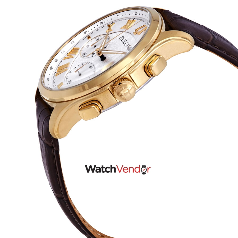 Bulova Classic White Textured Dial Men s Chronograph Watch 97B169 Walmart