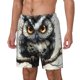 thumbnail image 1 of Balery Whimsical Owl On Branch Bañador para hombre, shorts de playa de secado rápido con entrepierna y forro de compresión-Medium, 1 of 6