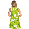 thumbnail image 2 of Bixox Green Apple Print Women's Sleeveless A-Line Dress with Pockets, Casual Knee-Length Tank Dress for Summer-3X-Large, 2 of 7