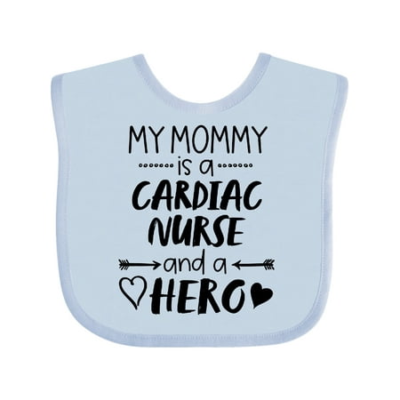 

Inktastic My Mommy is a Cardiac Nurse and a Hero Gift Baby Boy or Baby Girl Bib