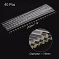 thumbnail image 2 of Unique Bargains PLA Filament Refills for 3D Printing Pen 10inch Length 40pcs Clear, 2 of 5