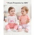 thumbnail image 2 of KIMI BEAR Newborn Baby Girl Layette Set 3-6 Months Shower Gift Sets 4 Packs Romper Pants Sets Long Sleeves Short Sleeves Bowknot Bodysuit with Hat Gloves 10pcs Pink, 2 of 7