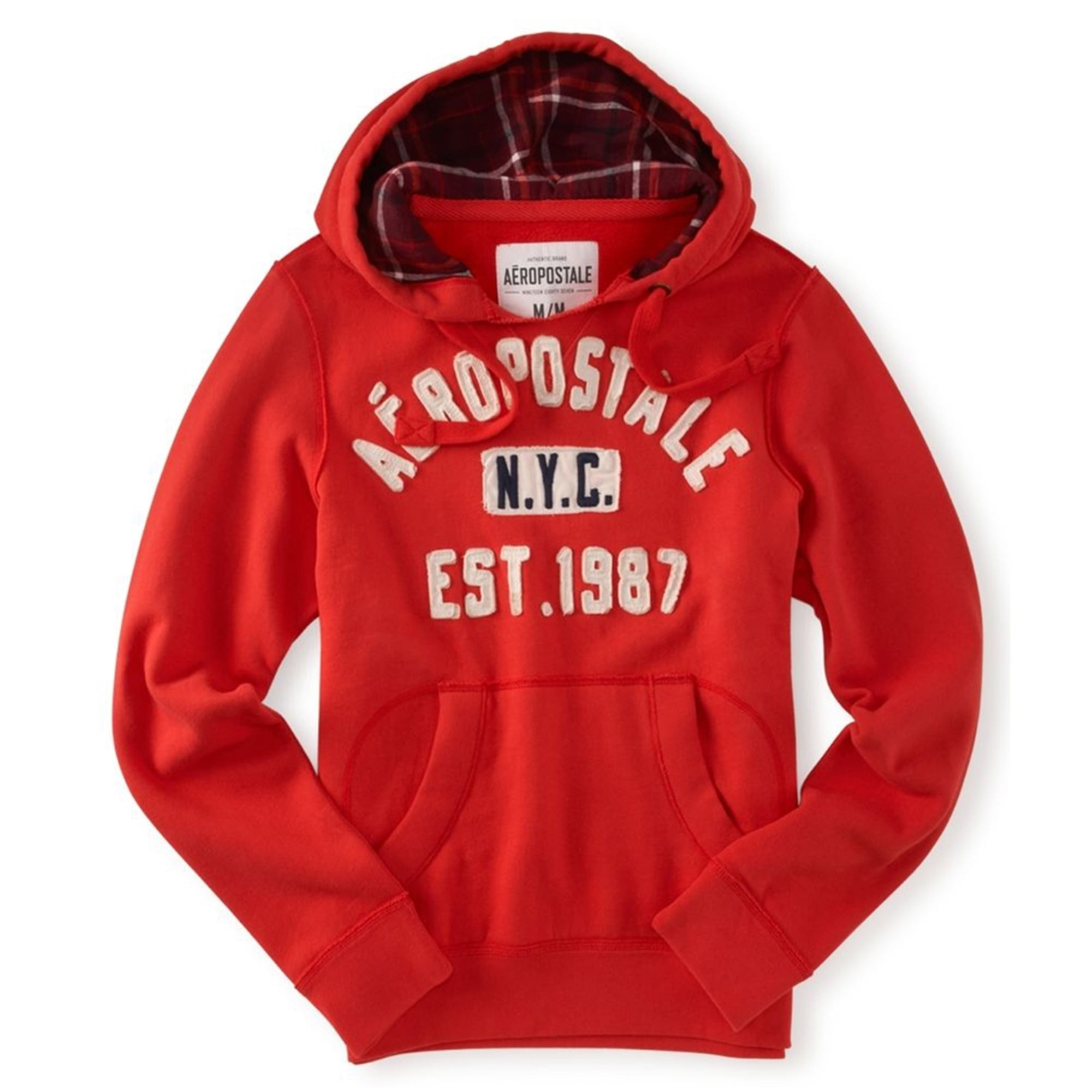 Aeropostale Hombres Nyc Est. 1987 Sudadera con capucha naranja mediana Aeropostale Sudadera Walmart en linea
