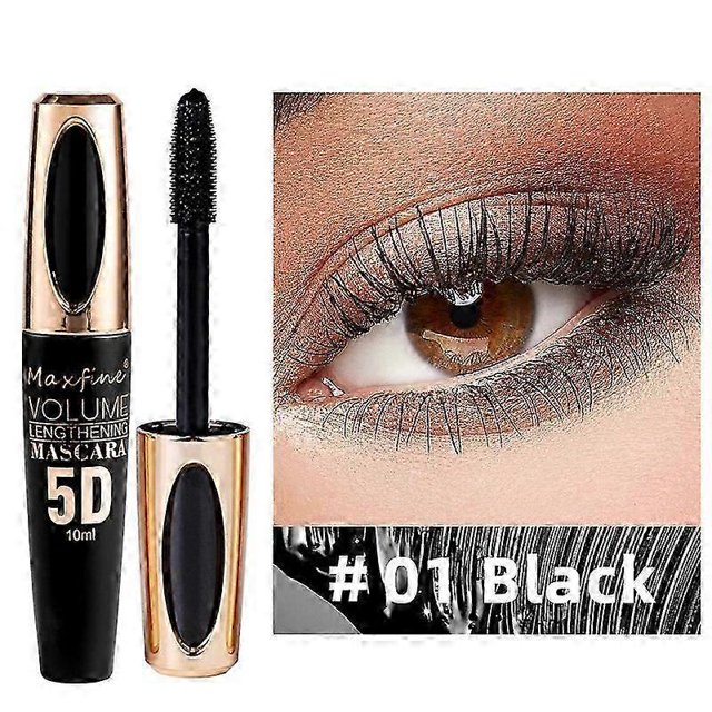 5D Silk Fiber Mascara Fuller & Voluminous Colored Mascara Natural Waterproof Smudge-proof Mascara Waterproof Mascara for Eyelashes