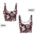 thumbnail image 5 of Lsque Rose Flowers Printed Women'S Sports Bra, Compression, Moisture Wicking, High-Impact Sports Bra For Women,Supportive sports bra-, 5 of 9