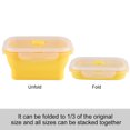 thumbnail image 1 of Sandwich Containers, 350ml Rectangle Silicone Collapsible Meal Prep Containers Reusable Bento Box Adult with Air Valve for Refrigerators, Microwave Ovens and Dishwashers, 1 of 7