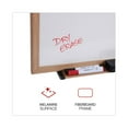 thumbnail image 4 of Universal Dry-Erase Board, Melamine, 72 x 48, White, Oak-Finished Frame, 4 of 7