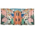 thumbnail image 7 of Yayeee Kitchen Curtains Tier Set of 2 Light Filtering 57"x36" Over Sink Window Panels, Art City, 7 of 7