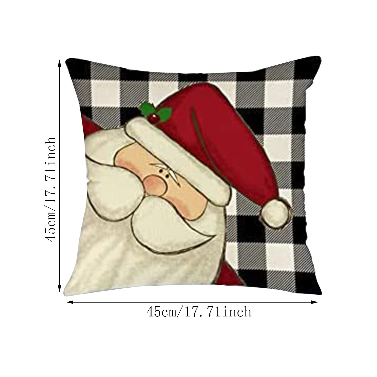 Happy Christmas Pillow Cases Linen Sofa Cushion Cover Home Decor Pillow Case 