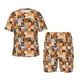thumbnail image 1 of Fotbe Cat Paws Pijama Estampada de 2 Piezas para Niños – Ropa de Dormir de Manga Corta Cómoda para Niños y Niñas, Camiseta y Shorts de Algodón-3X-Large, 1 of 6
