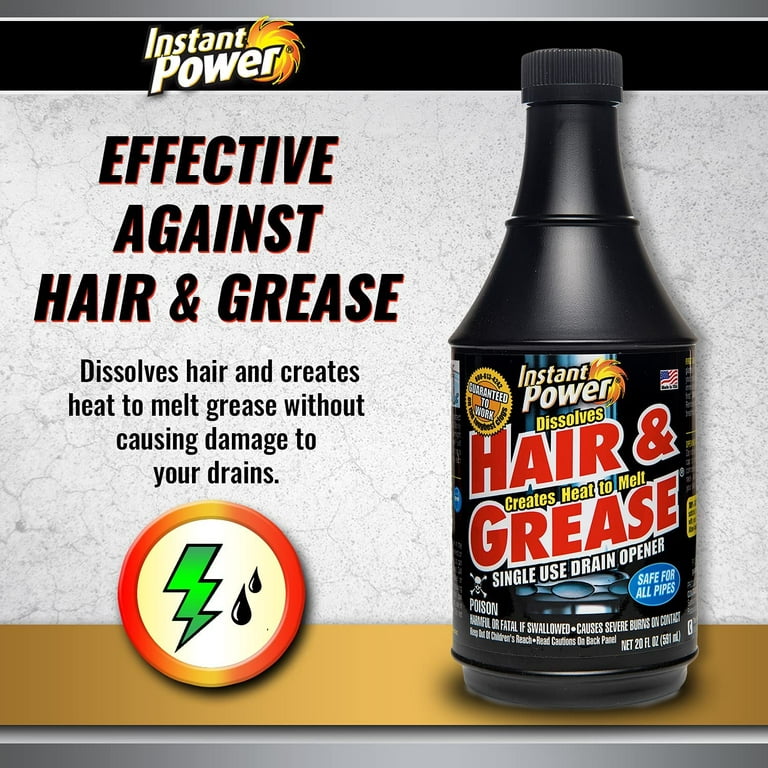 Instant Power Hair and Grease Drain Opener - 20 oz.