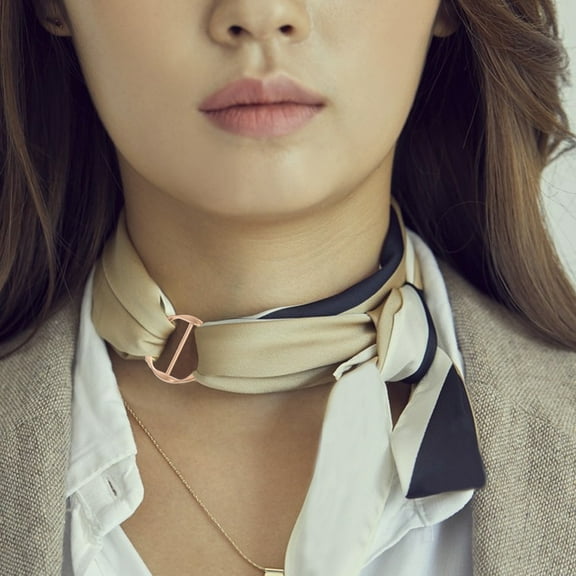 Clispeed Shirt Clip Metal Scarf Ring Alloy Bright 12Pcs