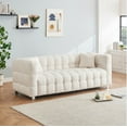 thumbnail image 4 of 80" Boucle Sofa Couch, Upholstered Tufted Cloud Couch with Pillows, Comfy Modern Deep Seat Sofa Couches Loveseat Sofa for Bedroom Living Room Office, Beige, 4 of 8