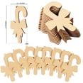 thumbnail image 2 of Inkdotpot 40pcs Candy Cane Wooden Ornament with Holes 3.5" Unfinished Predrilled Natural Wood Slices for Crafts Wooden DIY Christmas Ornaments Hanging Ropes Included, 2 of 7