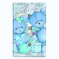 thumbnail image 1 of Metal Light Switch Wall Plate Outlet Cover (2 Teddy Bears Blue Teal With Love Heart Balloon Flower - Single Toggle), 1 of 2
