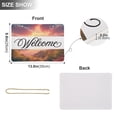 thumbnail image 3 of Beautiful Sunrise over Mountains Welcome Sign Front Door PVC 14x10 inch Hanger Hello Sign Farmhouse Wall Porch Home Outside Decor, 3 of 6