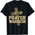 thumbnail image 2 of 100% Cotton Prayer Warrior Faith God Cross Camo Jesus Christian Women T-Shirt, 2 of 5