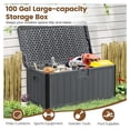 thumbnail image 5 of 100 Gallon , Waterproof Resin Box with Lockable Lid, 440Lbs Outdoor HDPE Storage Container for Patio Furniture Cushions, Pool & Garden Accessories (Grey), 5 of 5