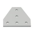 thumbnail image 4 of SPRING 1pc 5 Hole Joint Plate Corner Angle Bracket Connection Joint Strip For 3030 4040 2020 Aluminum Profile Support Black/Silver silver 2020, 4 of 9