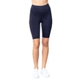 thumbnail image 3 of Juniors Wide Band High Waist Active Workout Biker Running Shorts Leggings, 3 of 5