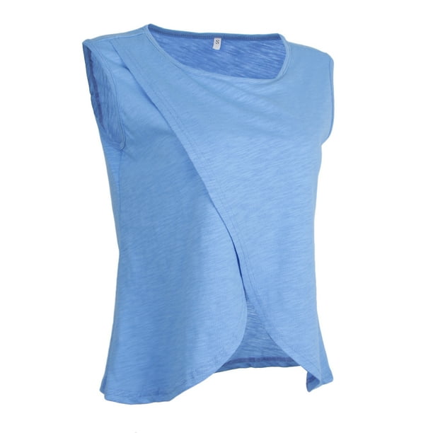 Camiseta sin mangas de enfermería maternidad Sunnimix azul 4XL