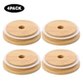 thumbnail image 1 of 4 tapas para tarros de bambú reutilizables de boca ancha, tapas para tarros de conservas con anillo de silicona a prueba de fugas, compatibles con tarros de boca ancha, 1 of 7