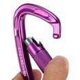 thumbnail image 4 of Mosquetón 24KN Twist Locking Gate Carabiner Heavy Duty Auto Lock Carabiner Al aire libre D-ring Hebilla Escalada Rappelling Canyoning Hamaca Clip de bloqueo 1 1, 4 of 5
