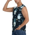 thumbnail image 3 of Pofeuu Gnome and Snowflakes Print Men's Muscle T-Shirt, Sleeveless, Muscle Tank, Classic Muscle Tee Top For Men Casual Sleeveless Muscle T-Shirt Trendy Clothes-Medium, 3 of 7
